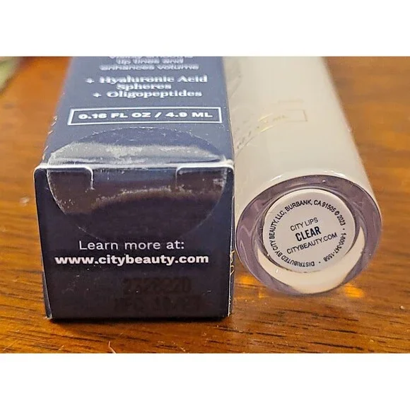 (2) City Beauty Plumping CLEAR Lip Gloss Plumps Hydrates Smooth Lips .16 oz Each - Picture 9 of 9